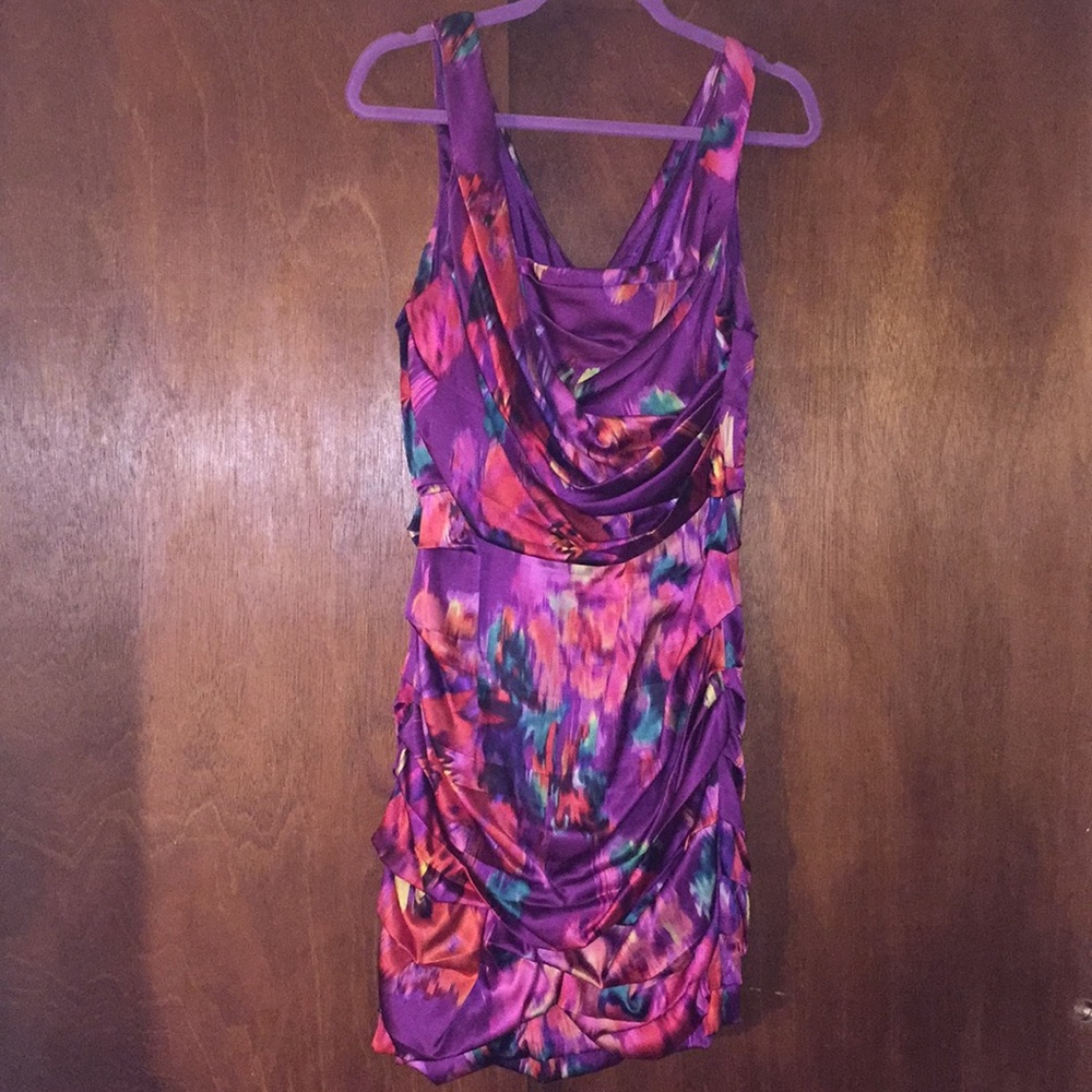 EXPRESS FLORAL PRINT COCKTAIL DRESS